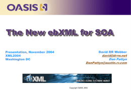 ebXML Update, August 2004