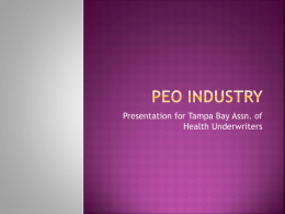 PEO Industry - Tampa Bay Association of Health Underwriters