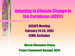 Adapting to Climate Change in the Caribbean