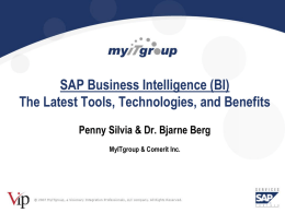 MyITgroup, Ltd. SAP Business Itelligence NetWeaver 2004s