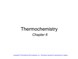 Thermochemistry - Evangel University