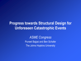 Progress towards Structural Design for Unforeseen