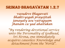 Srimad Bhagavatam 1.2.7