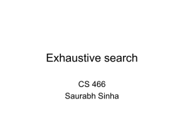 Exhaustive search - University of Illinois at Urbana