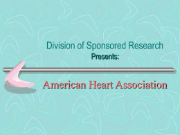 Division of Sponsored Research Electronic Research