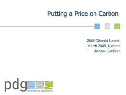 Putting a Price on Carbon - Energy Research Centre (UCT)