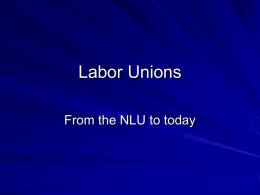 Labor Unions - Home