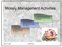 Money Management Activities