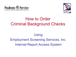 How to Order Criminal Background Checks For the AmeriCorpe