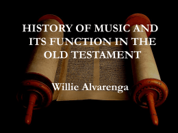 History of music in the old testament