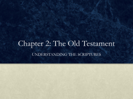 Chapter 2: The Old Testament