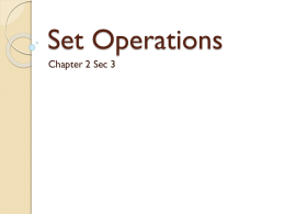 Set Operations - University of New Mexico
