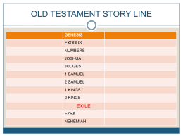 CHRONOLOGY OF OLD TESTAMENT
