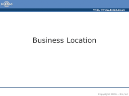 ###Business Location - PowerPoint Presentation