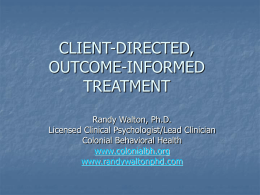 CLIENT-DIRECTED, OUTCOME
