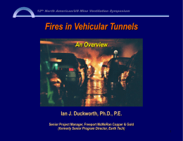 Fires in Vehicular Tunnels