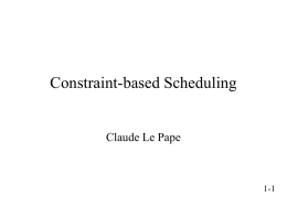 Propagation of resource constraints for scheduling