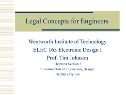 Legal Concepts for Engineers
