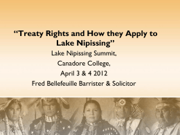 Principles for Drafting an Anishinabek Nation Law on