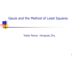 Gauss and the Method of Least Squares