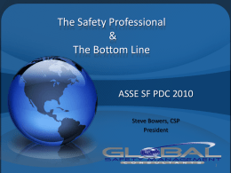 The Safety Professionals Role in Leading Cultural Change