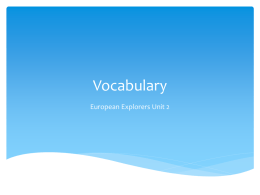 Vocabulary - LWE 4th grade team website