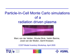 Particle-In-Cell Monte Carlo simulations of a radiation