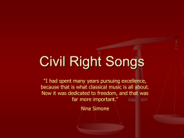 History of Protest Songs - El Rancho Unified School District