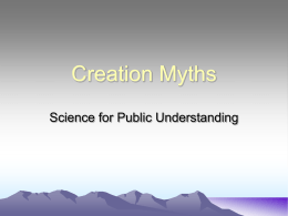 Creation Myths - Nuffield Foundation