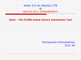 Koha – The FLOSS based Library Automation Tool