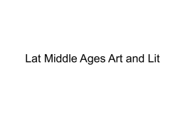Lat Middle Ages Art and Lit