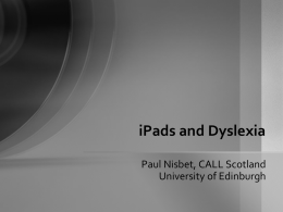 Paul Nisbet (CALL Scotland) presentation