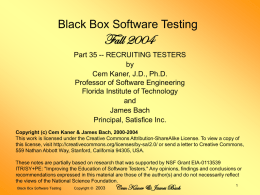 Black Box Software Testing
