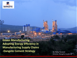 Driving Green Manufacturing & Energy Efficiency in Dangote