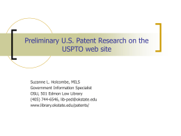 Patent & Trademark Library - Oklahoma State University