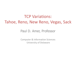TCP Variations - University of Delaware