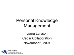 Personal Knowledge Management