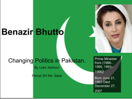 Benazir Bhutto Former Prime Minister