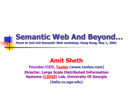 Semantic Web and /beyond - Wright State University