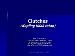 Clutches (Kopling tidak tetap)