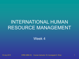 IHRM PowerPoint Slides for Week 04