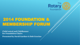 2014 Foundation & Membeship forum