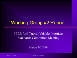 IEEE RTVISC WG2 - TSD's Home Page