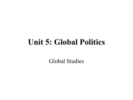 Unit 11 – The US Political System