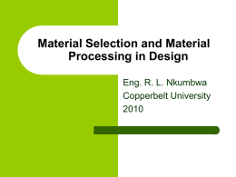 Materials Selection and Material Processing in Design