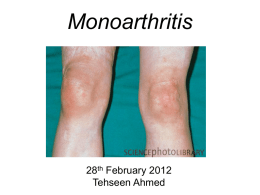Monoarthritis - Bath Institute for Rheumatic Diseases