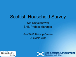 Scottish Household Survey - ScotPHO