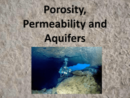 Porosity, Permeability and Aquifers - ESC-2