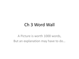 Ch 3 Word Wall