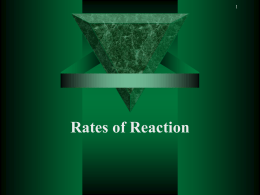 Rates of Reaction - Derry Area School District